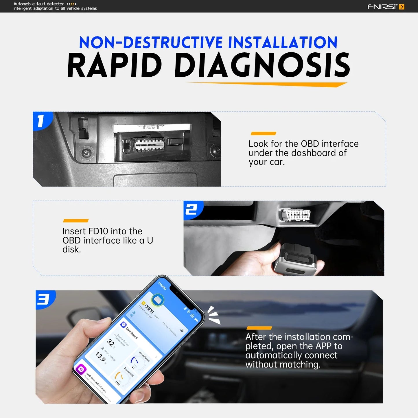 FR FD10 CAR FAULT CODE SCANNER
