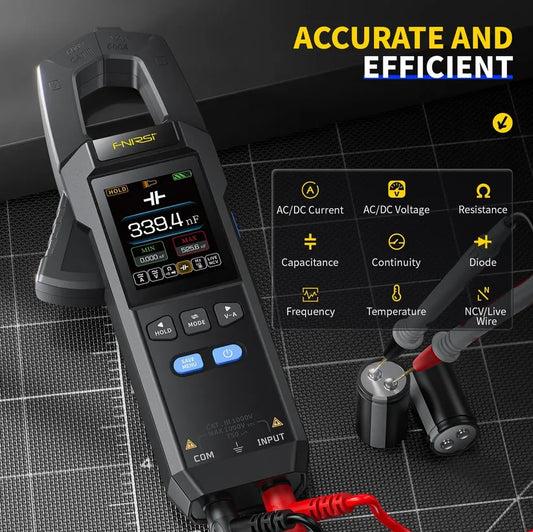 FNIRSI DMC-100 DC AC Current Voltage Clamp Meter Digital Multimeter