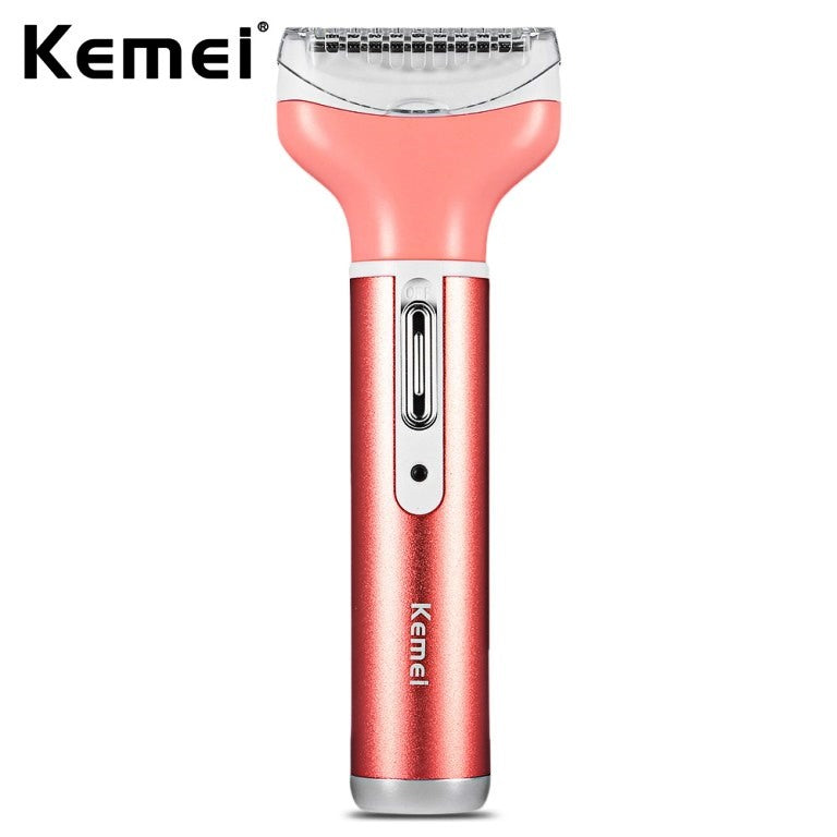 Rechargeable Electric Shaver 4 in 1 Rechargeable Hair Trimmer Hair Removal Machine Epilator Eyebrow Nose Trimmer Razor for Girls and Women Kemei KM-6637