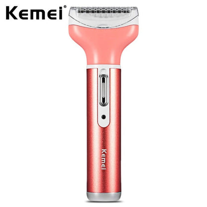 Rechargeable Electric Shaver 4 in 1 Rechargeable Hair Trimmer Hair Removal Machine Epilator Eyebrow Nose Trimmer Razor for Girls and Women Kemei KM-6637