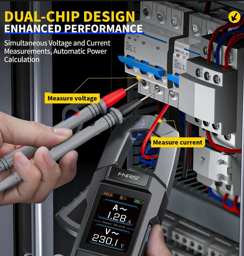 FNIRSI DMC-100 DC AC Current Voltage Clamp Meter Digital Multimeter