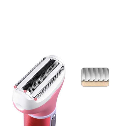 Rechargeable Electric Shaver 4 in 1 Rechargeable Hair Trimmer Hair Removal Machine Epilator Eyebrow Nose Trimmer Razor for Girls and Women Kemei KM-6637