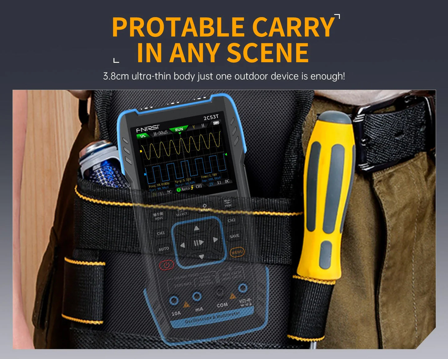 FR 2C53T S 50MHz 2 CHANNEL 3 IN 1 OSCILLOSCOPE
