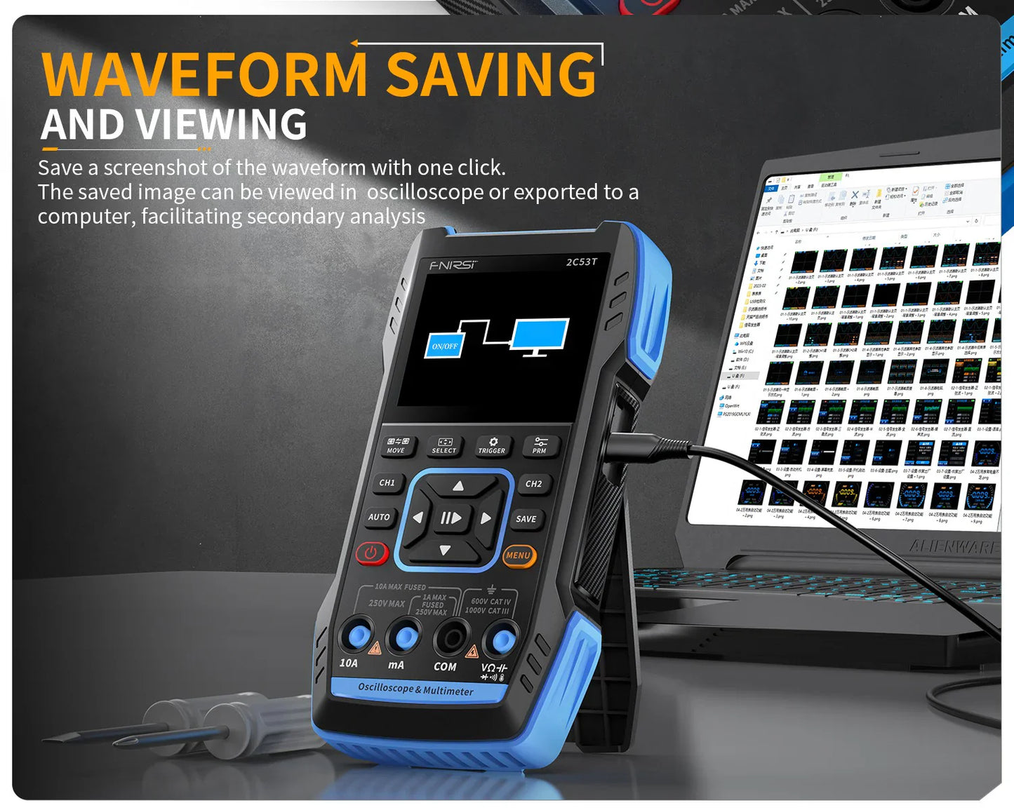 FR 2C53T S 50MHz 2 CHANNEL 3 IN 1 OSCILLOSCOPE