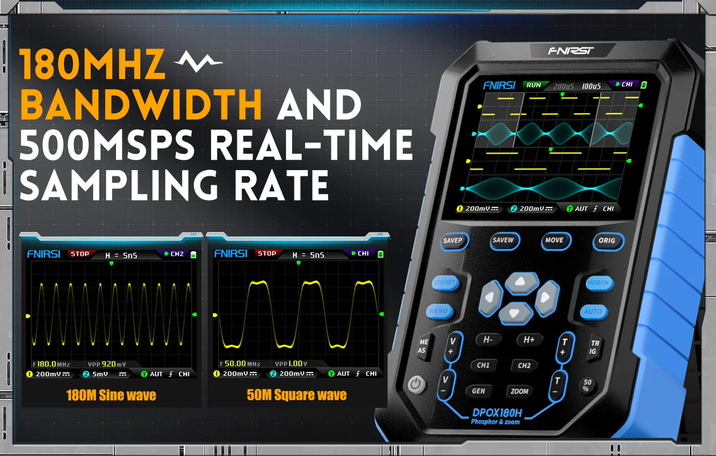 FR DPOX180H B 180MHz 2 IN 1 OSCILLOSCOPE