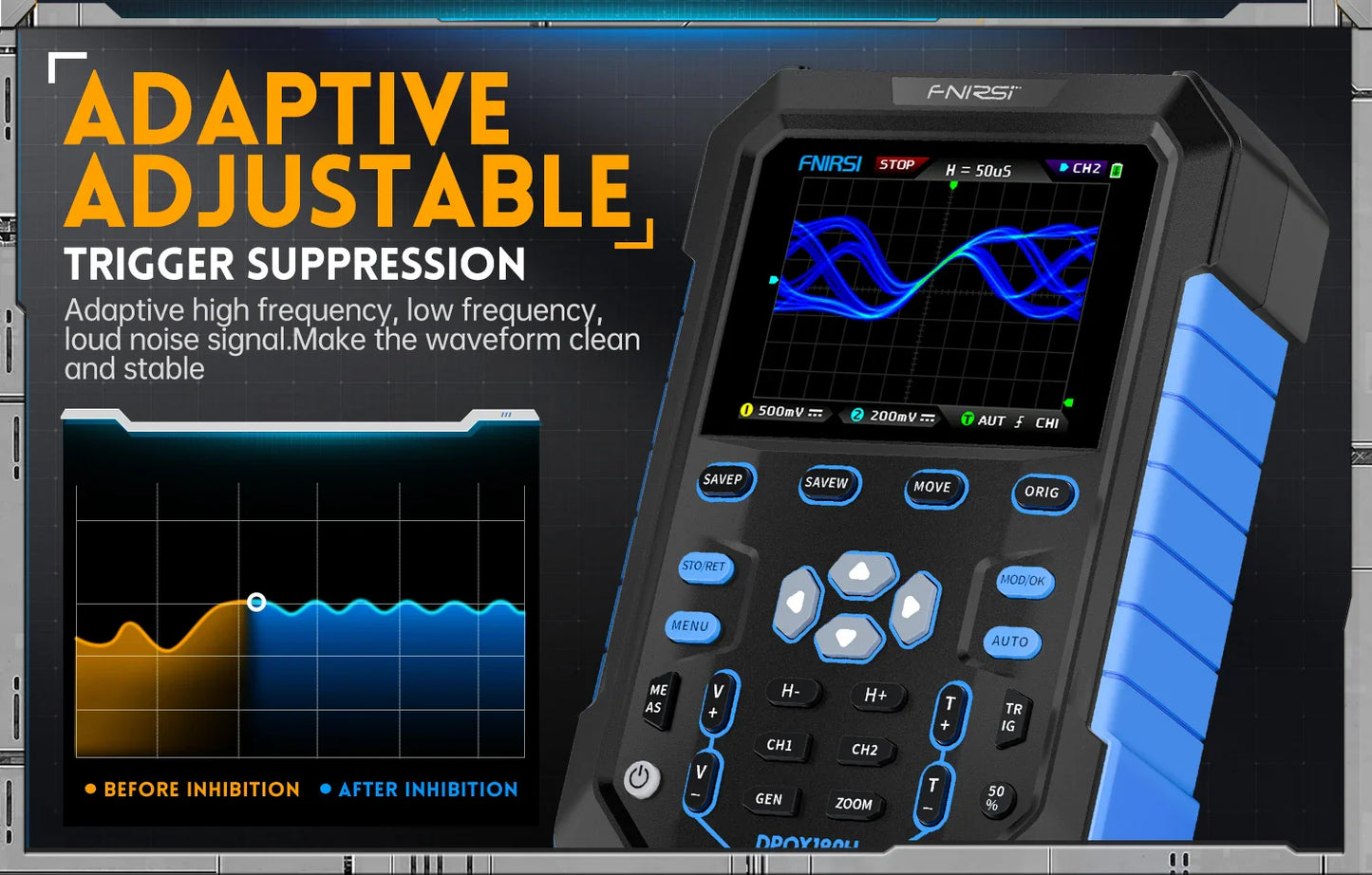 FR DPOX180H B 180MHz 2 IN 1 OSCILLOSCOPE