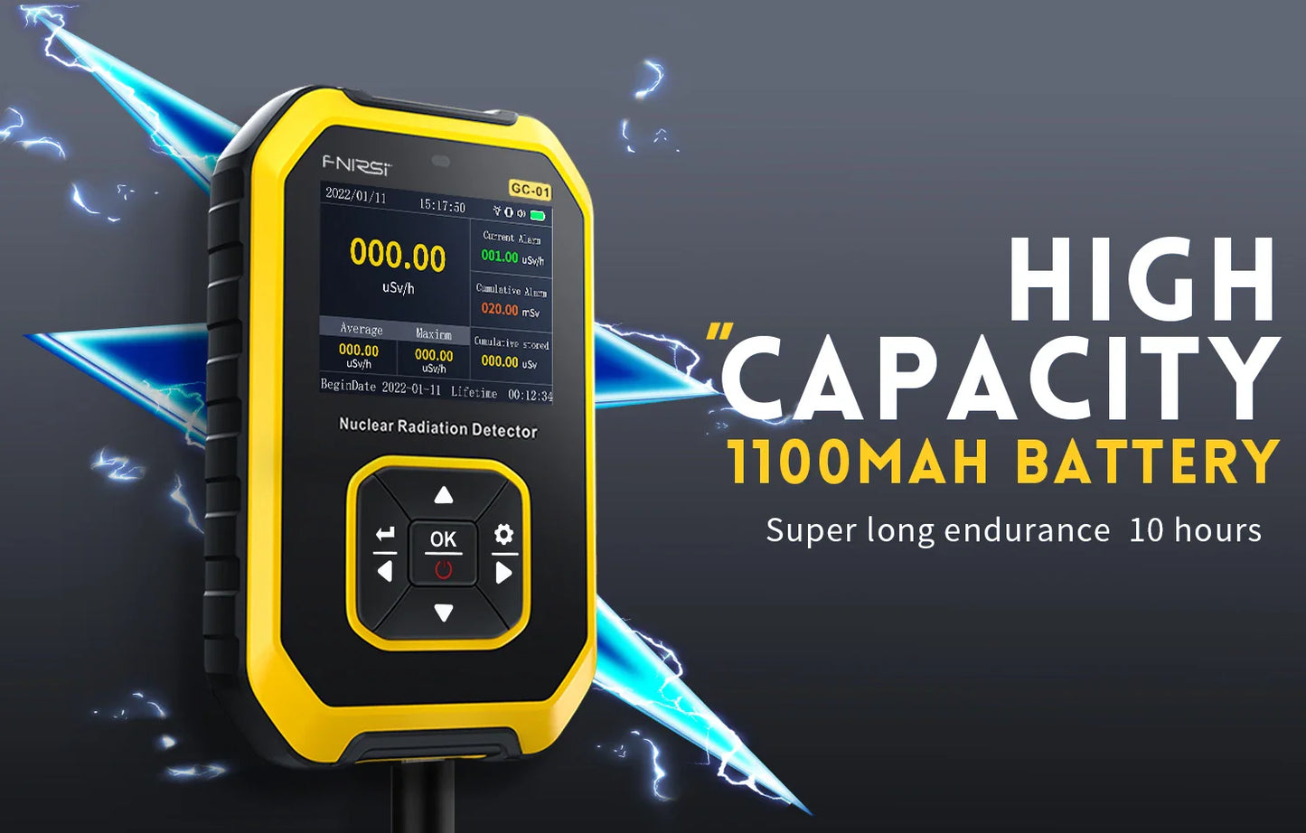 FNIRSI GC-01 Geiger Counter Nuclear Radiation Detector