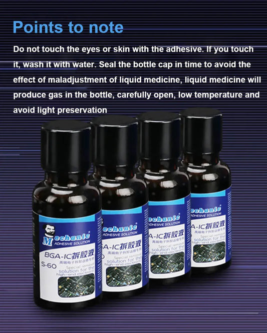MC S60 BGA/IC GLUE REMOVING LIQUID FOR IPHONE