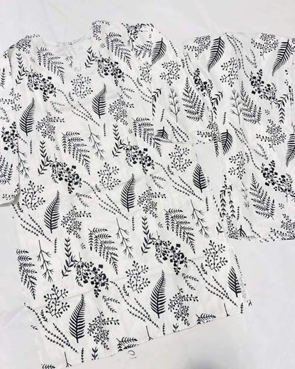 Floral Leaf Print (Stitched 2 Pcs)