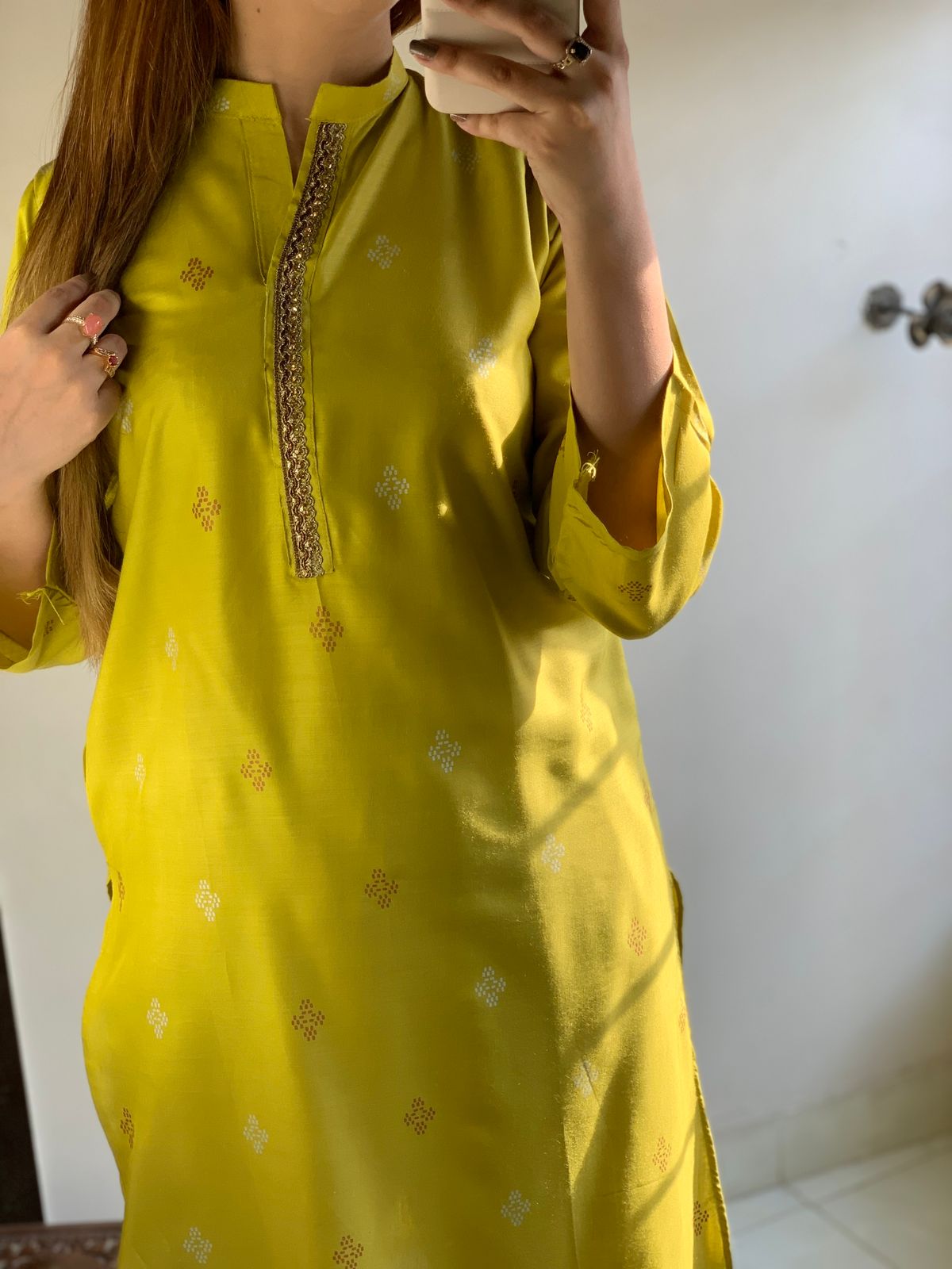 Olive Artical block printed lawn 2pc dress for womens