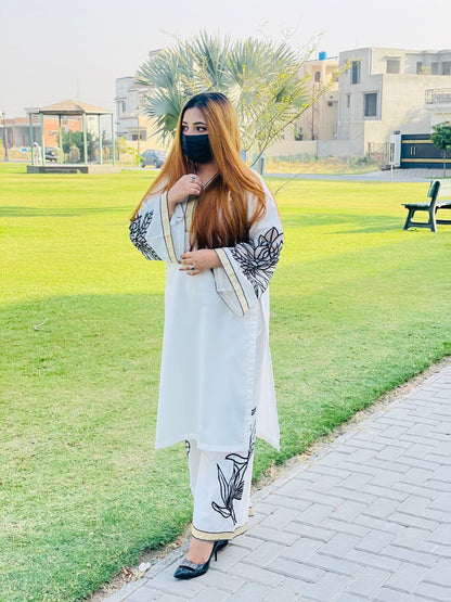 Hania Amir Embroidered Design 3Pcs